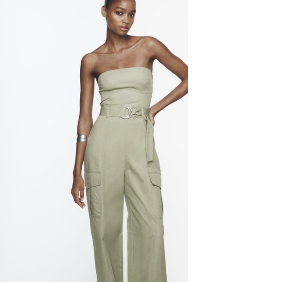 Zara WIDE LEG TECHNICAL FABRIC JUMPSUIT - Picture 12 of 13